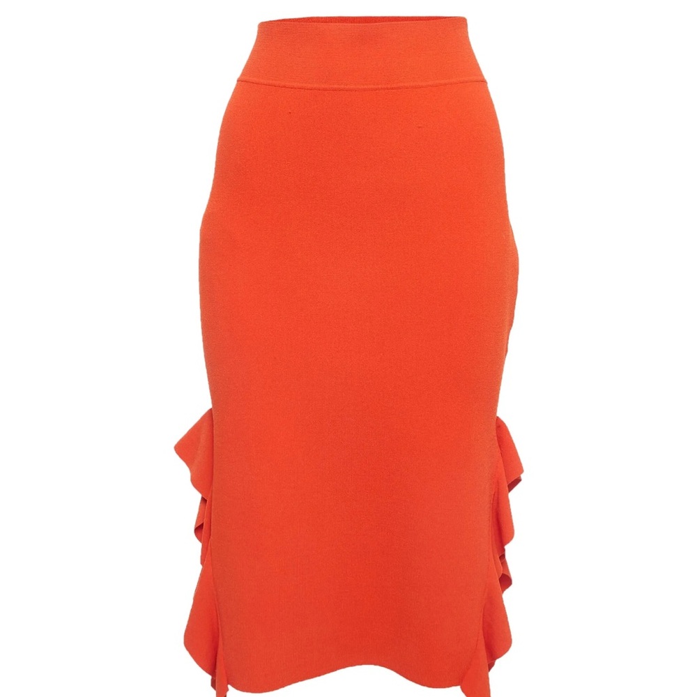 Opening Ceremony Ruffle Knit Pencil Midi Skirt